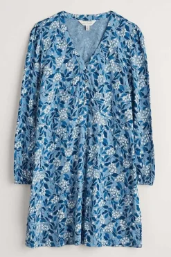 Seasalt Cornwall Tunics<Peg Loom A-Line Jersey Tunic Flower Meadow Blue Fog