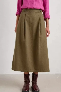 Seasalt Cornwall Skirts<Penjerrick Midi Skirt Laurel
