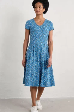 Seasalt Cornwall Dresses<Pier View Jersey Dress River Birds Sailboats