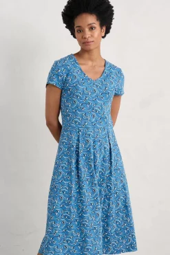 Seasalt Cornwall Dresses<Pier View Jersey Dress River Birds Sailboats