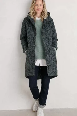 Seasalt Cornwall Coats & Jackets<Plant Hunter Waterproof Coat Folk Meadow Nickel