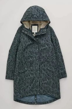 Seasalt Cornwall Coats & Jackets<Plant Hunter Waterproof Coat Folk Meadow Nickel