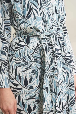 Seasalt Cornwall Nightwear<Pottering Gown Kelp Forest Reflection