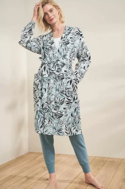 Seasalt Cornwall Nightwear<Pottering Gown Kelp Forest Reflection