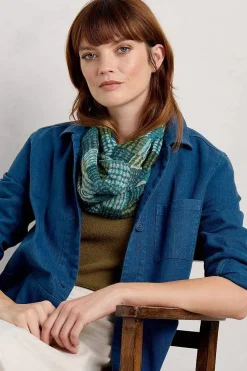 Seasalt Cornwall Scarves & Shawls<Pretty Circle Scarf Wetland Check Wreckage