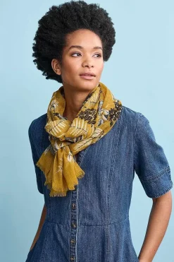 Seasalt Cornwall Scarves & Shawls<Pretty Printed Scarf Cyclamen Island