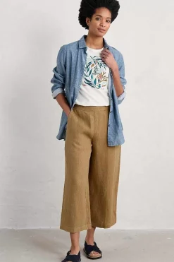 Seasalt Cornwall Tops<Printing Ink Organic Cotton T-Shirt Painted Kelp Chalk