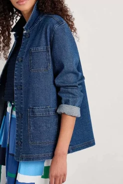 Seasalt Cornwall Coats & Jackets<Reading Rocks Jacket Mid Indigo Wash