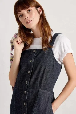 Seasalt Cornwall Dresses<River Rock Midi Pinafore Dress Dark Indigo Wash