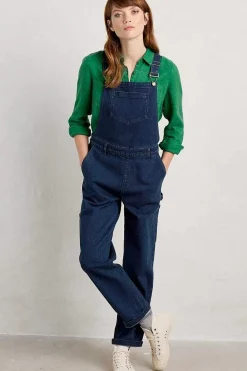 Seasalt Cornwall Trousers & Shorts<Rock Arch Dungarees Marine Overdye Tide