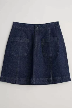 Seasalt Cornwall Skirts<Rolling Sands Denim Skirt Dark Rinse Wash