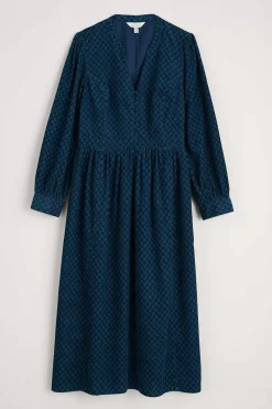 Seasalt Cornwall Dresses<Rose Cottage Printed Cord Midi Dress Patchwork Ditsy Maritime