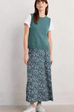 Seasalt Cornwall Skirts<Rose Jersey Skirt Flowing Reeds Raincloud