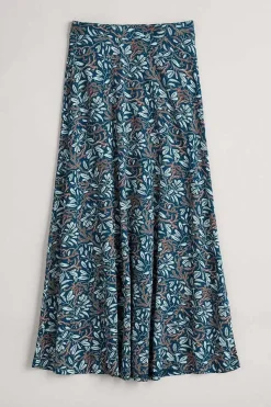 Seasalt Cornwall Skirts<Rose Jersey Skirt Flowing Reeds Raincloud