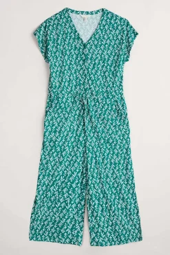 Seasalt Cornwall Dresses<Rose Trellis Wide Leg Jumpsuit Kelp Stamp Helford