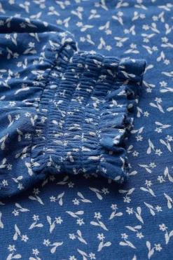 Seasalt Cornwall Tops<Rosehip Jersey V-Neck Top Ditsy Sprig Blue Jay