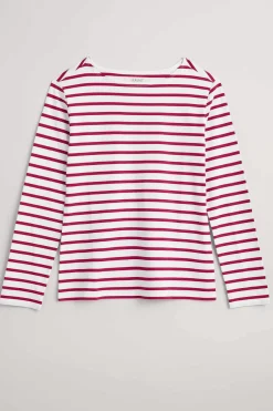 Seasalt Cornwall Tops<Sailor Shirt (Gots) Breton Chalk Wild Berry