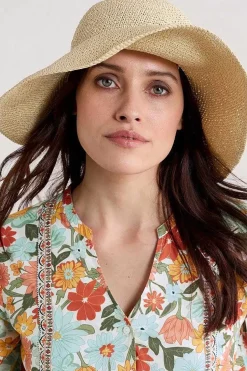 Seasalt Cornwall Hats<Sculpture Garden Wide Brim Sunhat Light Natural