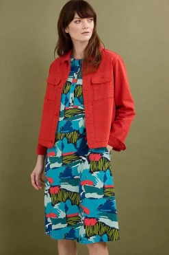 Seasalt Cornwall Dresses<Sea Call A-Line Dress Painted Marsh Maritime