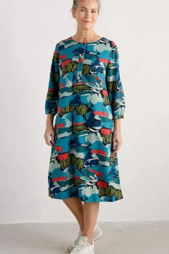 Seasalt Cornwall Dresses<Sea Call A-Line Dress Painted Marsh Maritime