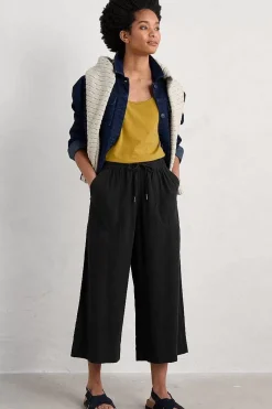 Seasalt Cornwall Trousers & Shorts<Sea Heart Linen Blend Culottes Onyx