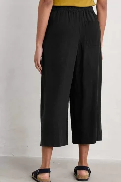 Seasalt Cornwall Trousers & Shorts<Sea Heart Linen Blend Culottes Onyx