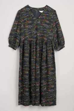 Seasalt Cornwall Dresses<Sea Line Midi Dress Moor Meadow Onyx