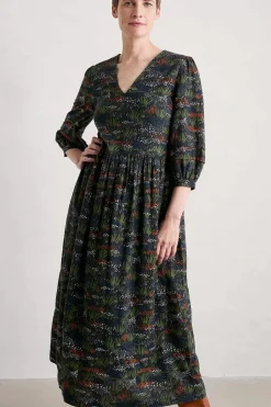 Seasalt Cornwall Dresses<Sea Line Midi Dress Moor Meadow Onyx