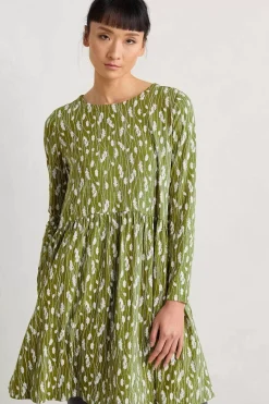 Seasalt Cornwall Dresses<Sea Mirror Jersey Dress Dried Grass Dark Citron