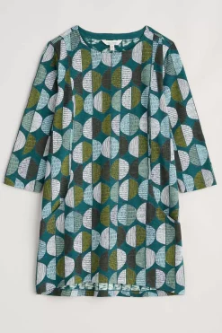 Seasalt Cornwall Tunics<Shore Foraging Printed Tunic (Gots) Circle Markings Seaway