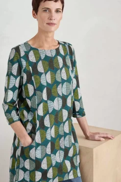 Seasalt Cornwall Tunics<Shore Foraging Printed Tunic (Gots) Circle Markings Seaway