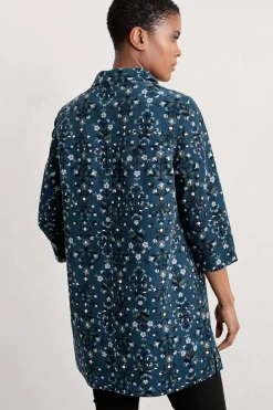 Seasalt Cornwall Tunics<Sky Sketch Needlecord Tunic Floral Blanket Dark Lugger
