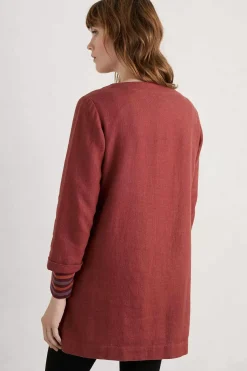 Seasalt Cornwall Tunics<St Agnes Clay Ramie-Blend Tunic Burgundy