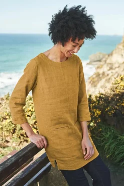 Seasalt Cornwall Tunics<St Agnes Clay Ramie-Blend Tunic Burgundy