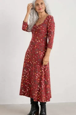 Seasalt Cornwall Dresses<St Martin Jersey Midi Dress Meadow Bloom Jam
