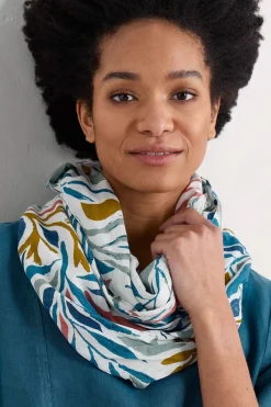Seasalt Cornwall Scarves & Shawls<Summer Circle Scarf Kelp Forest Chalk