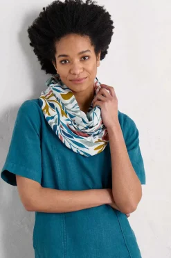 Seasalt Cornwall Scarves & Shawls<Summer Circle Scarf Kelp Forest Chalk