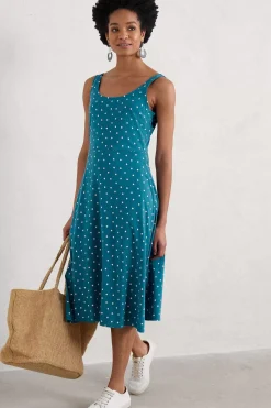 Seasalt Cornwall Dresses<Sun Gleam Jersey Midi Dress Little Sponge Spot Mast
