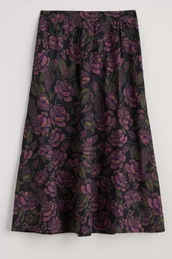 Seasalt Cornwall Skirts<Tawny Owl Midi Skirt Tapestry Bloom Grape
