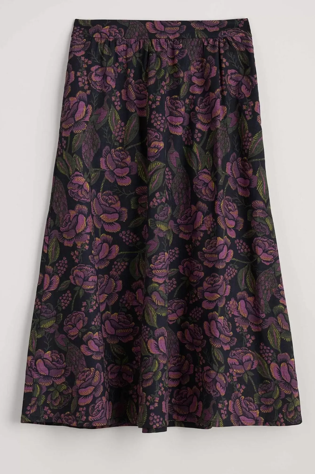 Seasalt Cornwall Skirts<Tawny Owl Midi Skirt Tapestry Bloom Grape