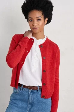 Seasalt Cornwall Knitwear<Tern Tide Cardigan Tomato
