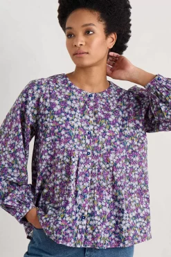 Seasalt Cornwall Tops<Thornapple Organic Cotton Shirt (Gots) Heather Fields Verbena