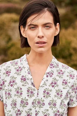 Seasalt Cornwall Dresses<Top Terrace Fit-And-Flare Dress Ink Stamp Floral Chalk