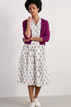 Seasalt Cornwall Dresses<Top Terrace Fit-And-Flare Dress Ink Stamp Floral Chalk
