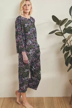 Seasalt Cornwall Nightwear<Tree Shadow Jersey Pyjamas Riverbed Floral Maritime