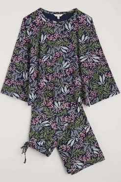Seasalt Cornwall Nightwear<Tree Shadow Jersey Pyjamas Riverbed Floral Maritime