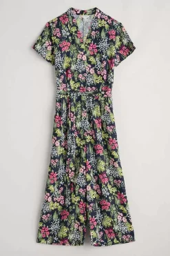 Seasalt Cornwall Trousers & Shorts<Treen Cove Linen Jumpsuit Painterly Field Maritime