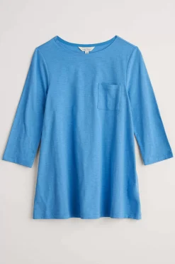 Seasalt Cornwall Tops<Tregonning 3/4 Sleeve Top Clear Sky