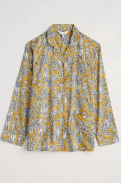 Seasalt Cornwall Nightwear<View Point Pyjamas Woodland Garlic Dark Dijon