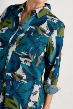 Seasalt Cornwall Tops<Waterworn Textured Longline Shirt (Gots) Moor Stacks Raincloud